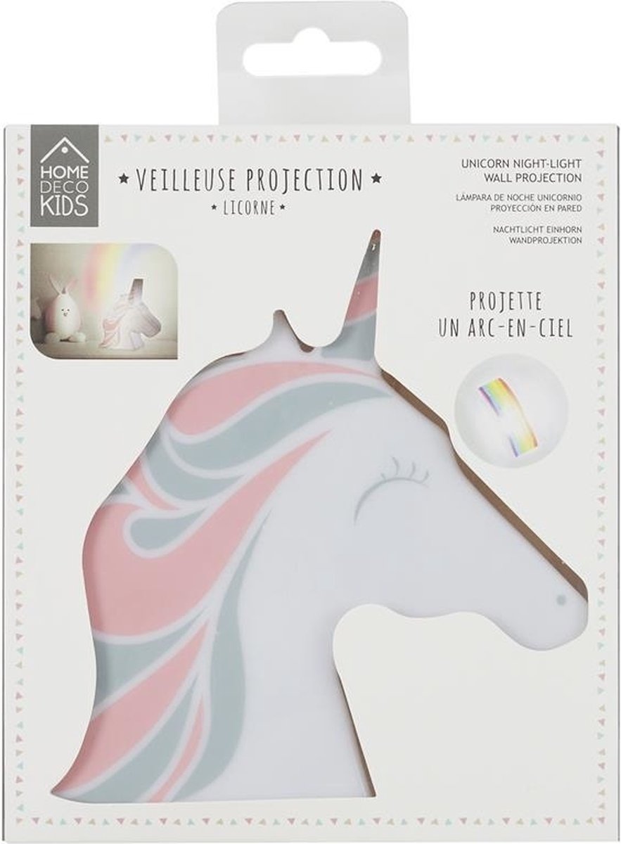 Eenhoorn Waaklampje Met Regenboog Muurprojectie - Home Deco Kids - Unicorn /