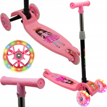 Kinderstep Roze | Lichtgevende wielen | Driewielig | Meisjes | Step 2-5 jaar
